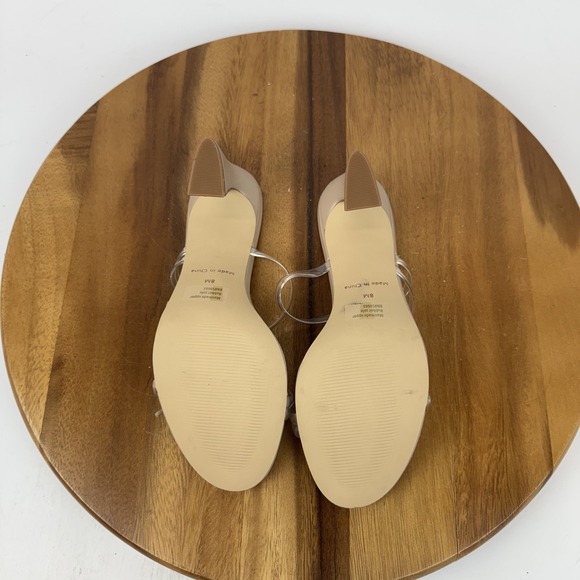 New Womens Abound Kimora Clear Strappy Crystal Butterfly Heeled Sandals Size 8 M - Picture 8 of 9